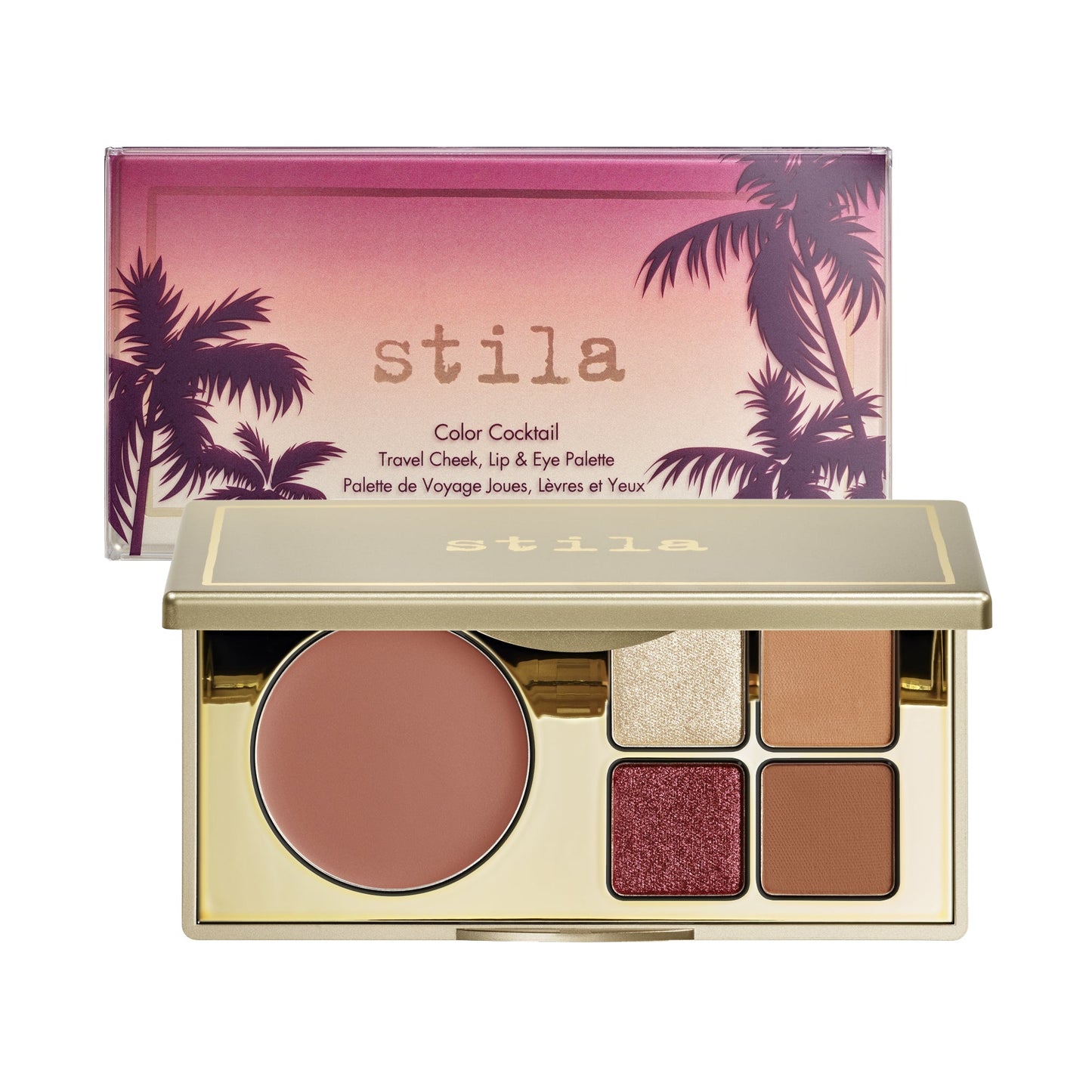 Color Cocktail Travel Cheek, Lip & Eye Palette - Malibu Sunset